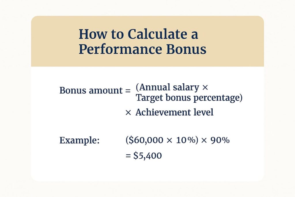 Table - How to calculate a performance bonus